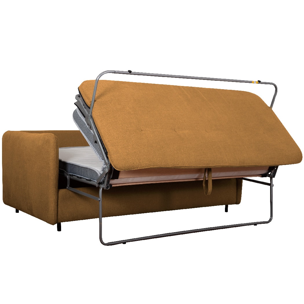 Canapé convertible bronze 3 places ouvert 2