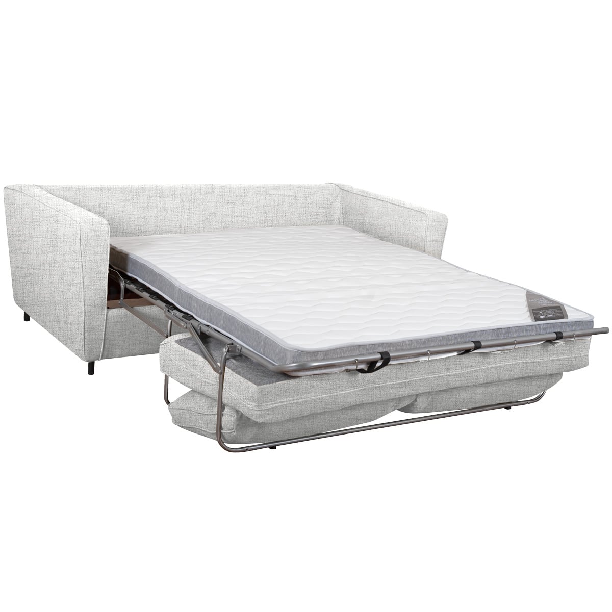 Canapé convertible 3 places ouvert beige