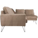 Canapé d'angle droit côté beige