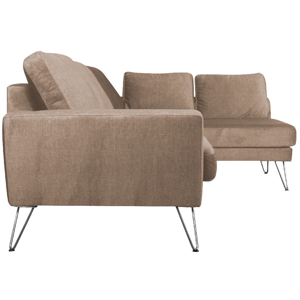 Canapé d'angle droit côté beige