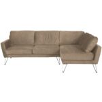 Canapé d'angle droit face beige