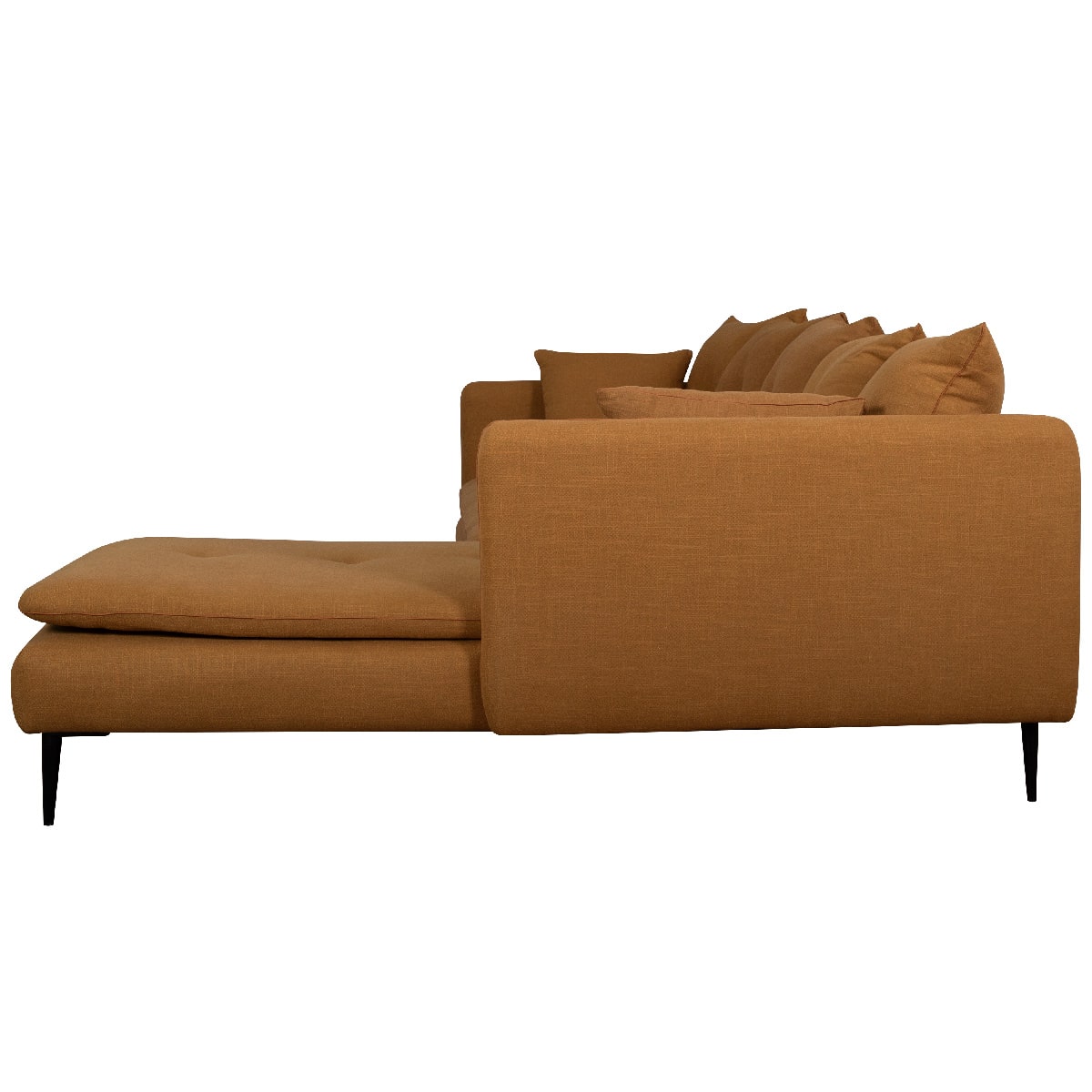 Canapé d'angle droit côté droit bronze 5 places