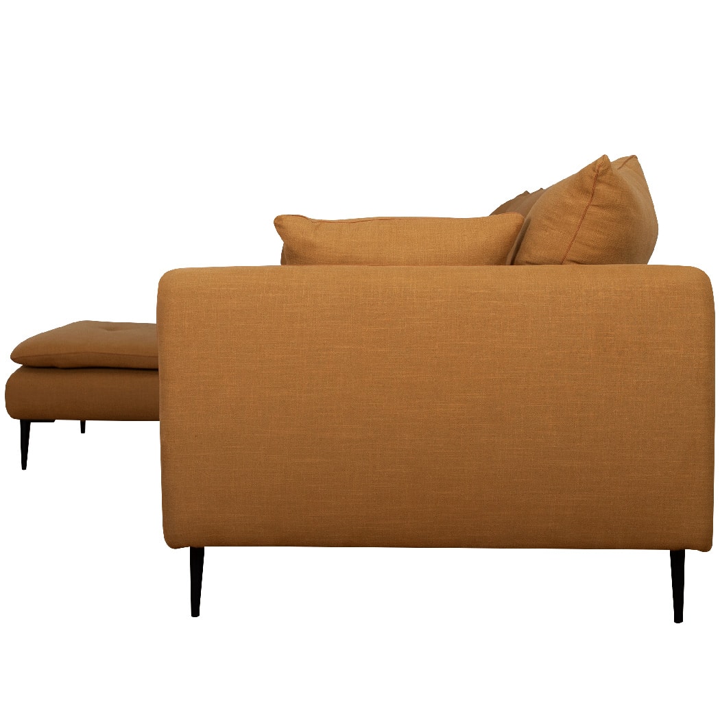 Canapé d'angle gauche côté droit bronze 5 places