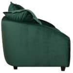 Canapé fixe vert côté 3 places