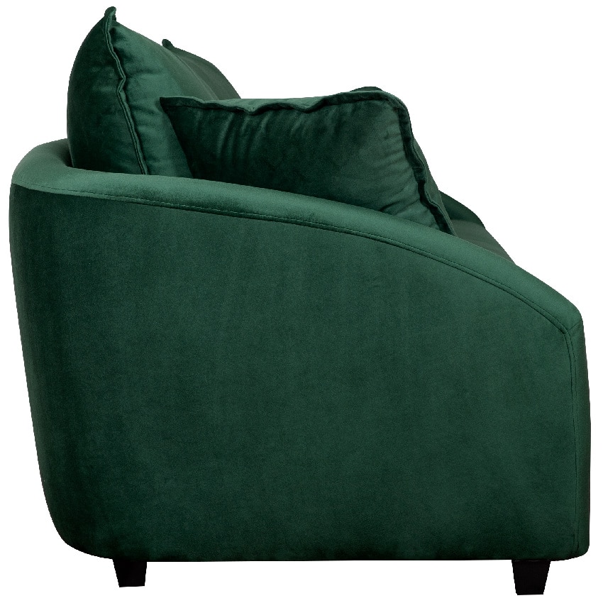 Canapé fixe vert côté 4 places