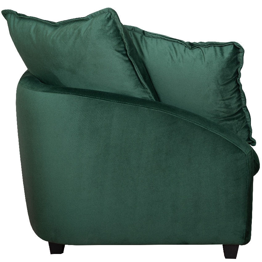 Canapé fixe 5 places côté vert