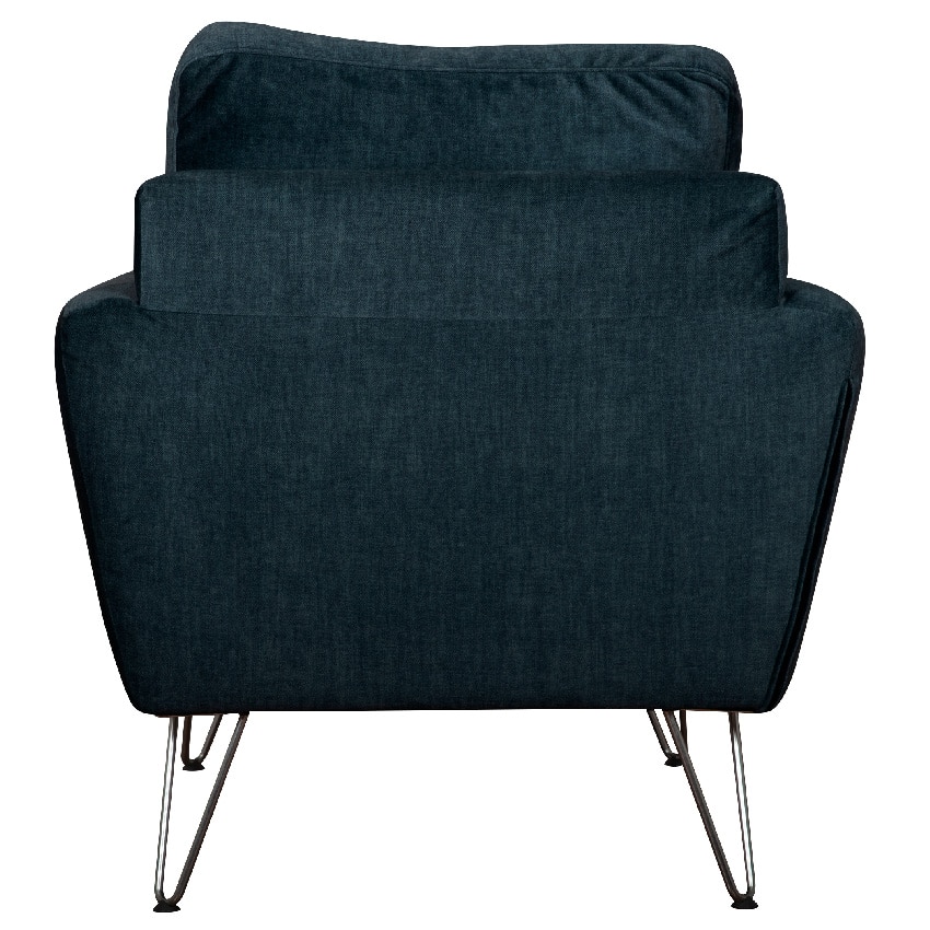 Fauteuil dos bleu marine 1 place