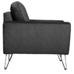 Fauteuil graphite côté 1 place