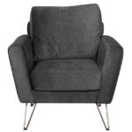 Fauteuil graphite 1 place face