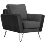 Fauteuil graphite 1 place trois quarts