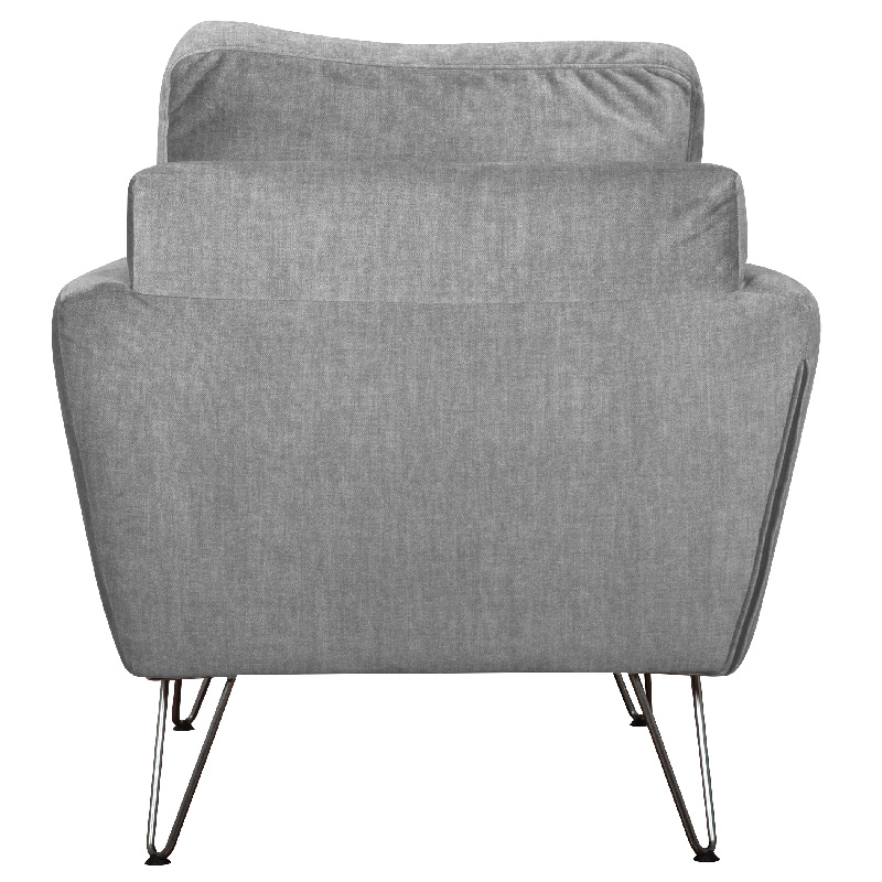 Fauteuil dos 1 place gris