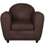 Fauteuil marron face