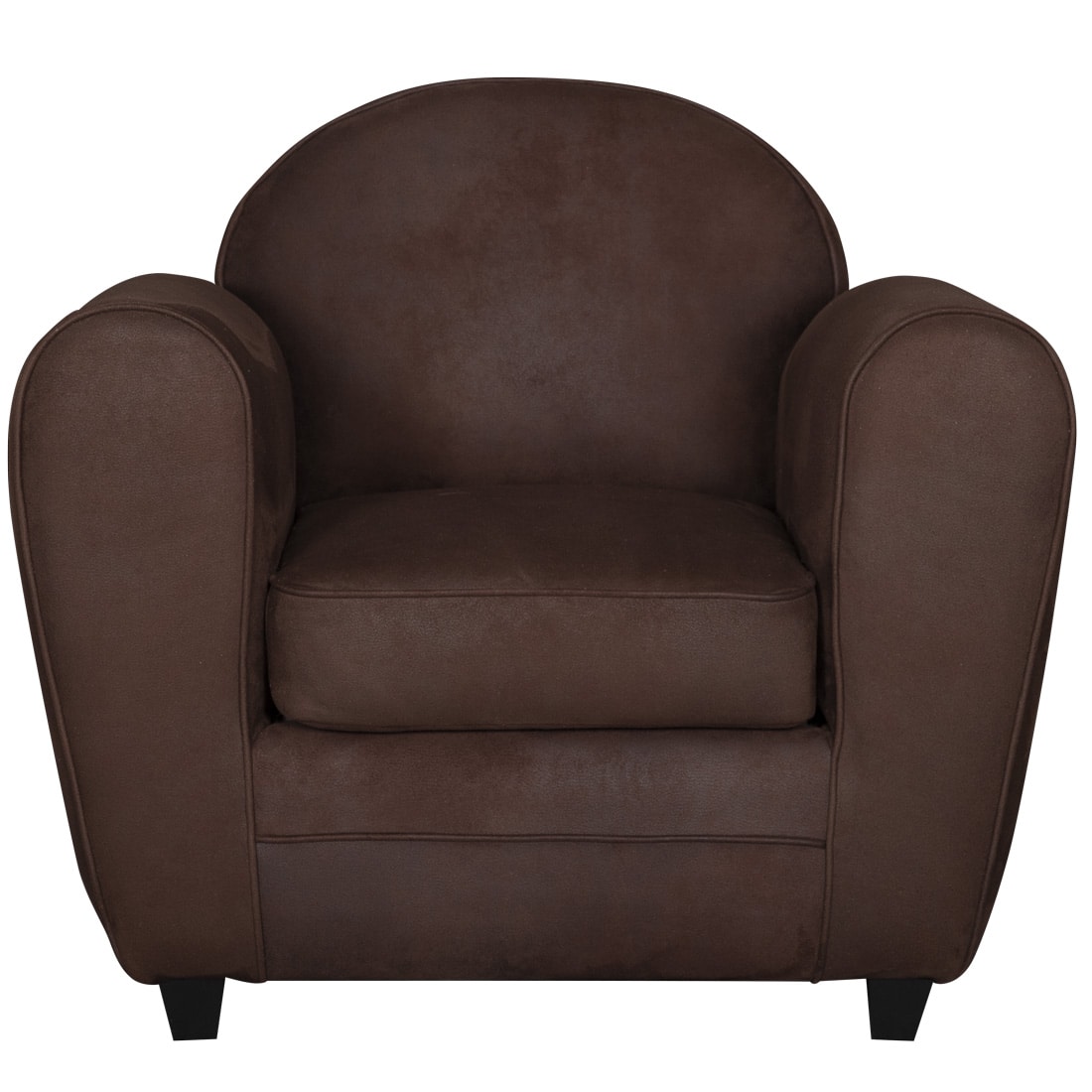 Fauteuil marron face