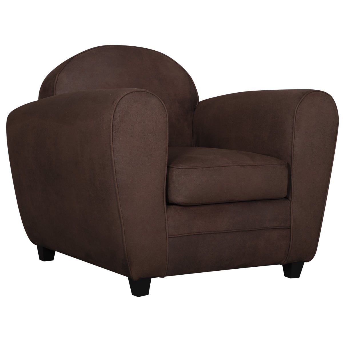 Fauteuil trois quarts marron