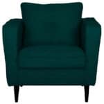 Fauteuil face bleu canard