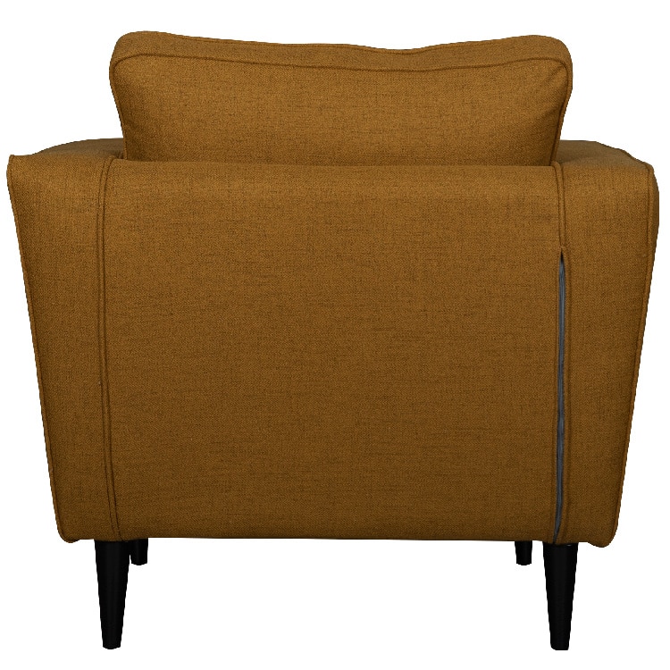 Fauteuil jaune curcuma dos