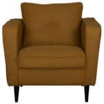 Fauteuil face jaune curcuma