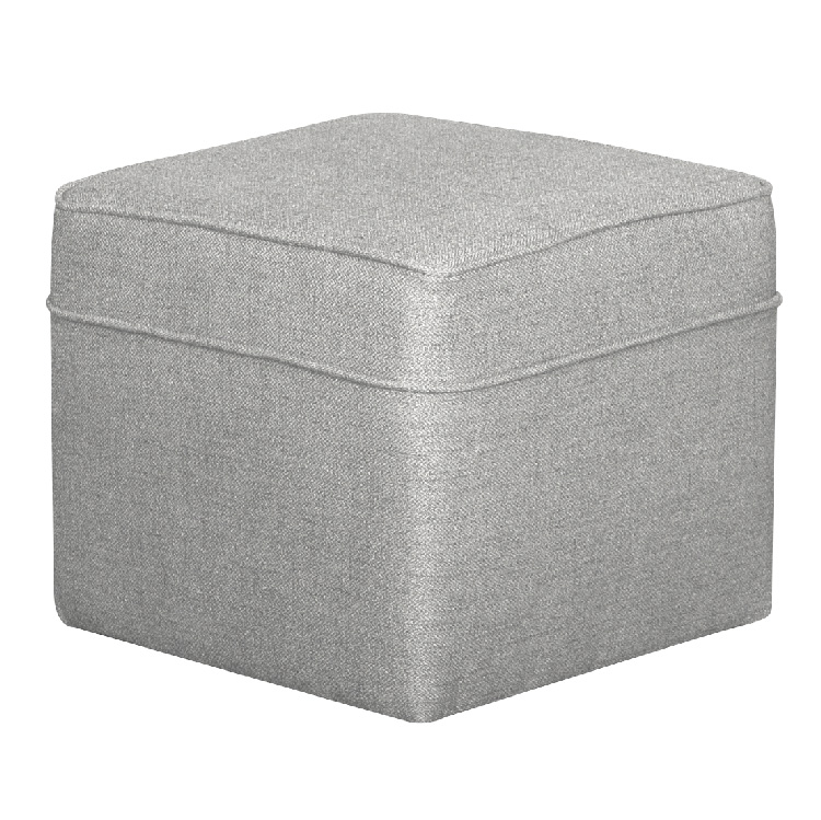 Pouf beige trois quarts