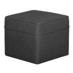 Pouf graphite trois quarts