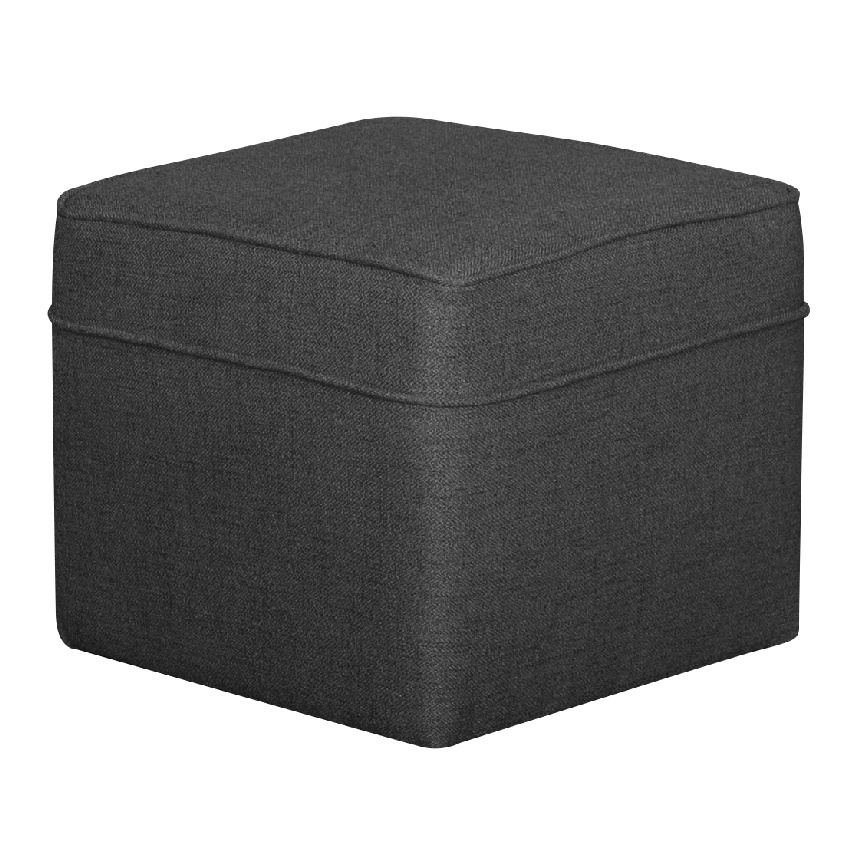 Pouf graphite trois quarts